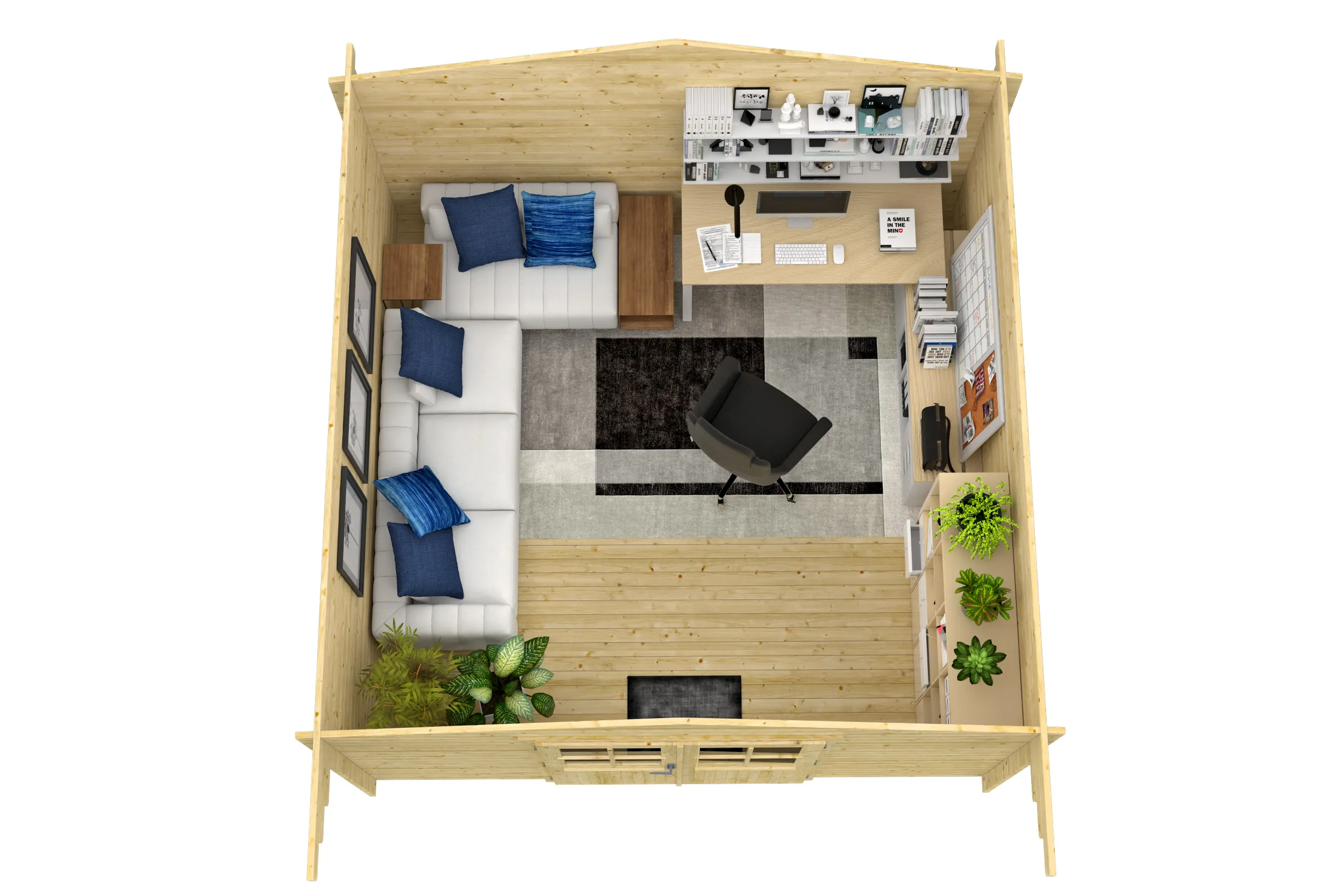 Tuinhuis Peutie van bovenaf gezien